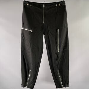 JIL SANDER Size 34 Black Wool Zipper Pants